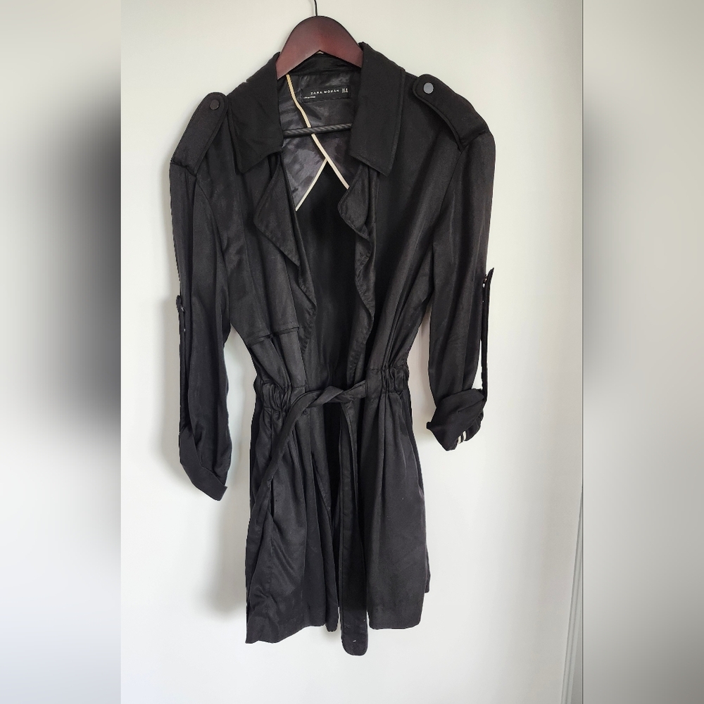 Zara Black Belted Trench